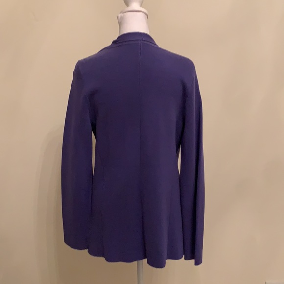 Eileen Fisher Silk and Cotton Knit Open Front Jacket. Never worn.Petite … - Picture 2 of 8